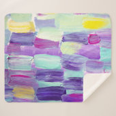 手色彩の鮮やか抽象芸術背景 シェルパブランケット (正面(横))