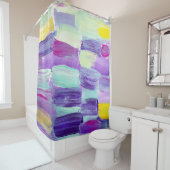 手色彩の鮮やか抽象芸術背景 シャワーカーテン (インサイチュ)