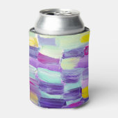 手色彩の鮮やか抽象芸術背景 缶クーラー (缶正面)