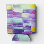 手色彩の鮮やか抽象芸術背景 缶クーラー (裏面)