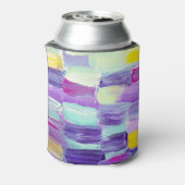 手色彩の鮮やか抽象芸術背景 缶クーラー (缶裏面)