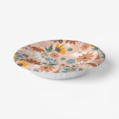 手色彩の鮮やか抽象芸術花柄 ペーパーボウル (傾斜あり)
