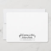 手色彩の鮮やか水の色のバラ日付カードを保存 セーブザデート (裏面)