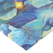 手色彩の鮮やか水色フローラアクア&ブルー ショートテーブルランナー (コーナー)