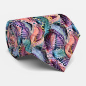 手色彩の鮮やか水色レトロヴィンテージパターン ネクタイ (ロール)