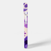 手色彩の鮮やか紫花モノグラパーソナライズされたム Case-Mate iPhoneケース (裏面 / 左)