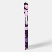 手色彩の鮮やか紫花モノグラパーソナライズされたム Case-Mate iPhoneケース (裏面 / 左)