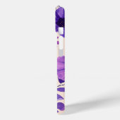 手色彩の鮮やか紫花モノグラパーソナライズされたム Case-Mate iPhoneケース (裏面 / 左)