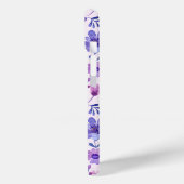 手色彩の鮮やか紫花モノグラパーソナライズされたム Case-Mate iPhoneケース (裏面 / 左)