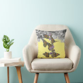 手色彩の鮮やか絶滅危険（昆虫）オオカバマダラ、モナーク蝶 クッション (椅子)