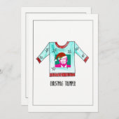 手色彩の鮮やか聖降誕祭ジャンパー シーズンカード (正面/裏面)