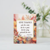 手色彩の鮮やか色の感謝祭カスタム シーズンポストカード (スタンド正面)