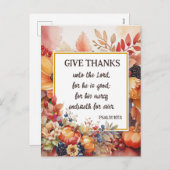 手色彩の鮮やか色の感謝祭カスタム シーズンポストカード (正面/裏面)