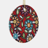 手色彩の鮮やか花オーナメント セラミックオーナメント (右)