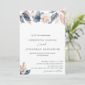 手色彩の鮮やか花 |赤面とブルー結婚ズ 招待状 (スタンド正面)