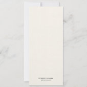 手色彩の鮮やか葉金ゴールドの結婚メニュー 招待状 (裏面)