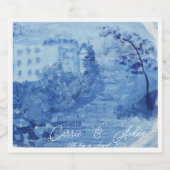 手色彩の鮮やか青柳ジンジャージャーズトイル スパークリングワインラベル (シングルラベル)