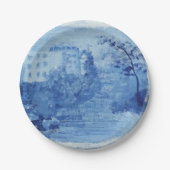 手色彩の鮮やか青柳ジンジャージャーズトイル ペーパープレート (正面)