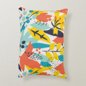 手花とリー絵を描アの継ぎ目のない模様 アクセントクッション (裏面(縦))