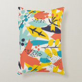 手花とリー絵を描アの継ぎ目のない模様 アクセントクッション (正面(垂直))