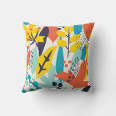 手花とリー絵を描アの継ぎ目のない模様 クッション (裏面)