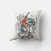 手芸術的描きドードル抽象芸術アート クッション (裏面)