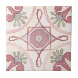 手芸術的色彩の鮮やかフローラの色フェミニン タイル