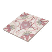 手芸術的色彩の鮮やかフローラの色フェミニン タイル (側面)