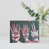 手芸風変わり術 ポストカード (スタンド正面)