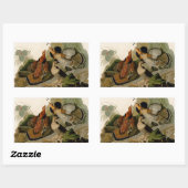 手荒いグロウズオードボンゲームバード 長方形シール (シート)