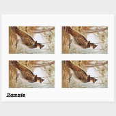 手荒い雑巾 長方形シール (シート)