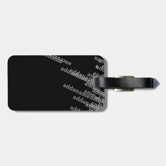 手荷物パーソナライズされたモダン ラゲッジタグ (裏面横)