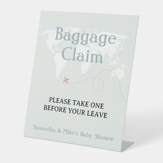 手荷物受取所ベビーシャワーを1回持って行って 台座サイン (正面)