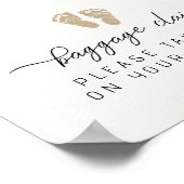 手荷物受取所ベビースシャワーお願いサイン ポスター (角)