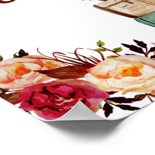 手荷物受取証書旅行ブライダルシャワーポスター ポスター (角)