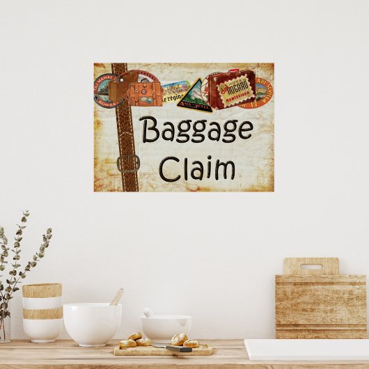 手荷物受取証 ポスター (キッチン)