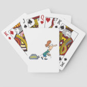 手荷物引揚げ女性 トランプ (裏面)