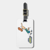 手荷物引揚げ女性 ラゲッジタグ (正面縦)