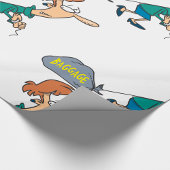 手荷物引揚げ女性 ラッピングペーパー