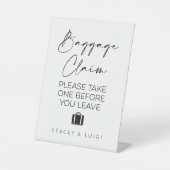 手荷物要求ミニマル結婚リスト 台座サイン (正面)