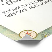 手荷物預かり証お気に入り恋しく思に向けの旅行シャワー ポスター (角)