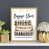 手荷物預かり証お気に入り恋しく思に向けの旅行シャワー ポスター