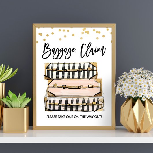 手荷物預かり証お気に入り恋しく思に向けの旅行シャワー ポスター