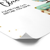 手荷物預かり証お気に入り恋しく思に向けの旅行シャワー ポスター (角)