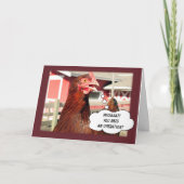 手術おもしろい用にニワトリのパンを上手に飲む カード (正面)