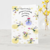 手術を受けたのまわりにときの話題 カード (黄色い花)