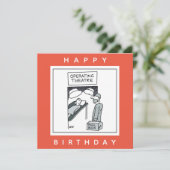 手術中の外科医の漫画 カード (スタンド正面)