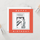 手術中の外科医の漫画 カード (正面/裏面インサイチュ)