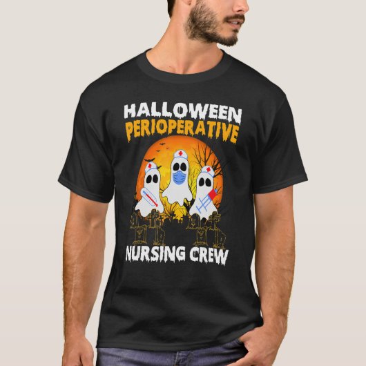 手術中ナース手術前看護ハロウィンクルー Tシャツ (正面)