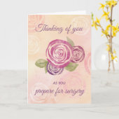 手術前考えのバラ カード (黄色い花)